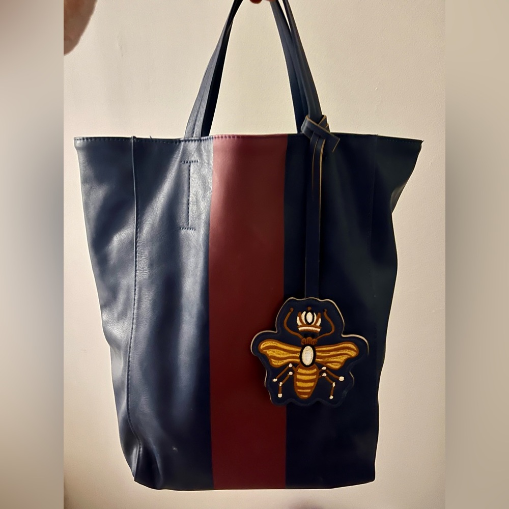 Calfskin leather tote